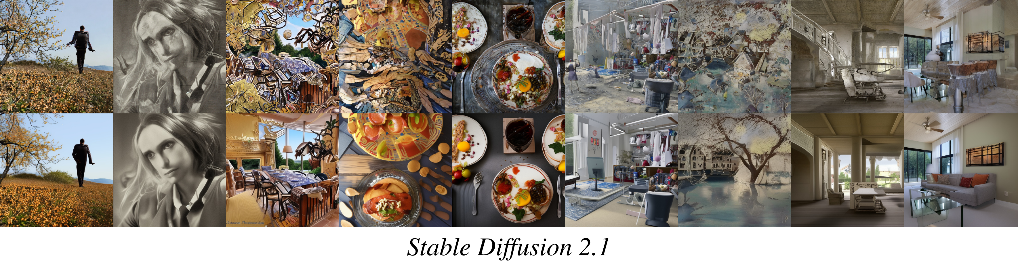 Qualitative results on Stable Diffusion 2.1
