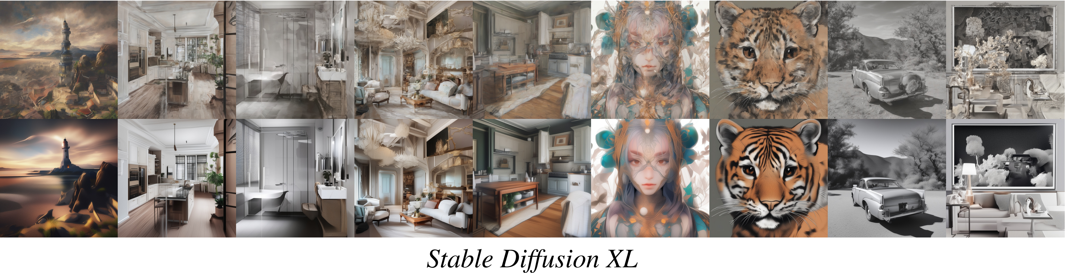 Qualitative results on Stable Diffusion XL